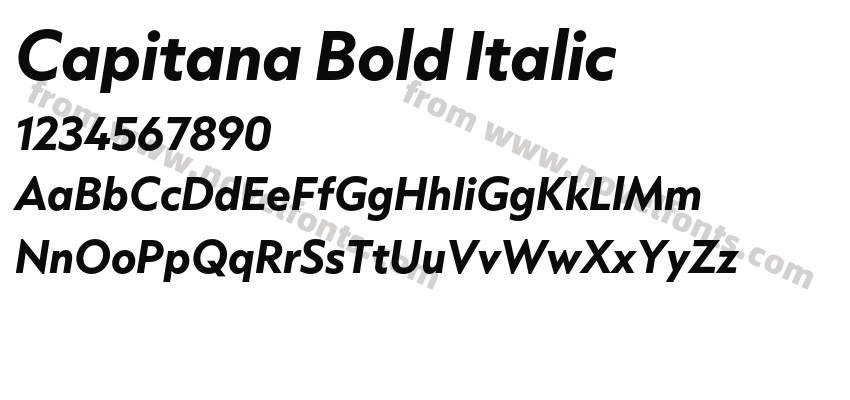 Capitana Bold ItalicPreview