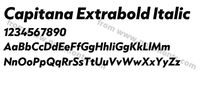 Capitana Extrabold ItalicPreview