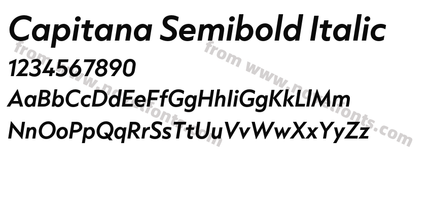 Capitana Semibold ItalicPreview