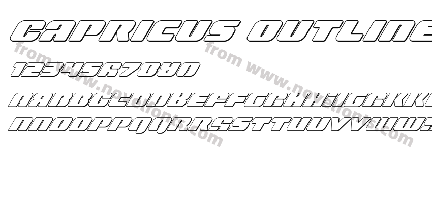 Capricus Outline ItalicPreview