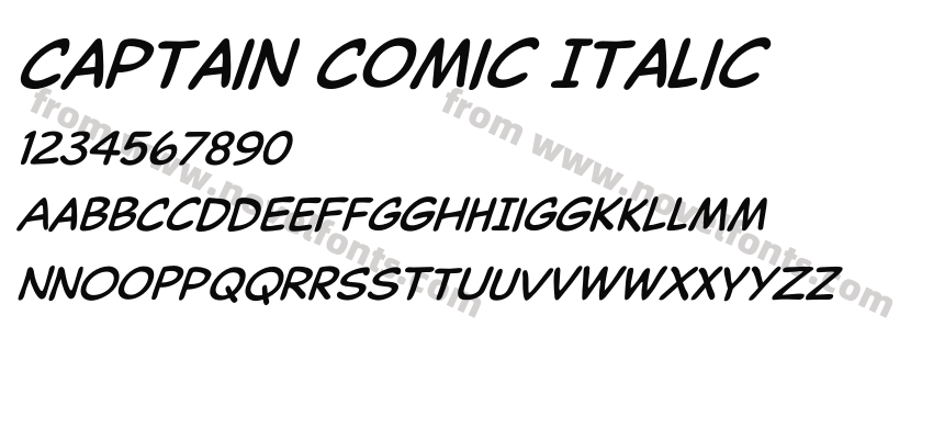 Captain Comic ItalicPreview