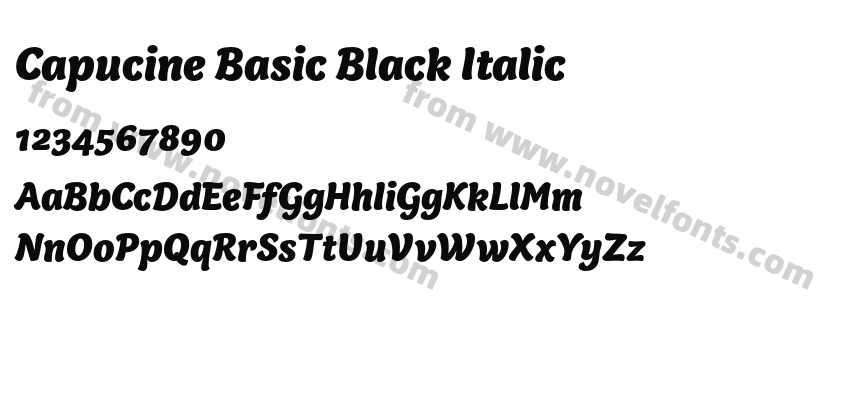 Capucine Basic Black ItalicPreview