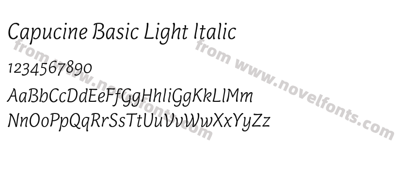 Capucine Basic Light ItalicPreview