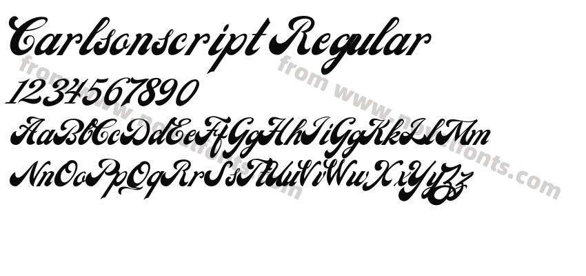 Carlsonscript RegularPreview