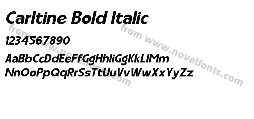 Carltine Bold ItalicPreview