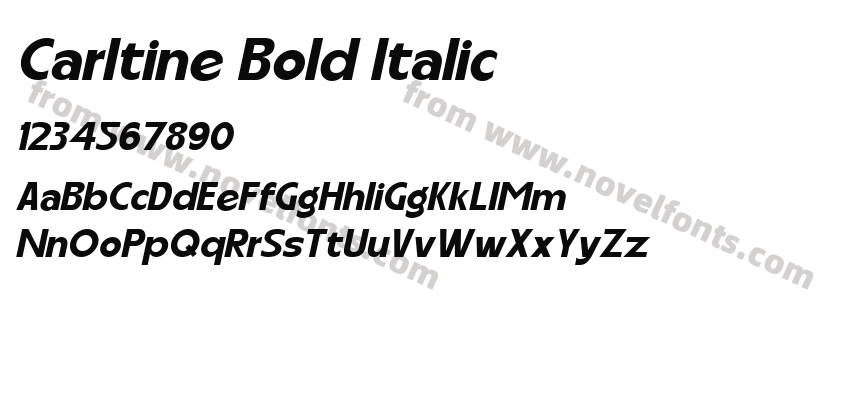 Carltine Bold ItalicPreview