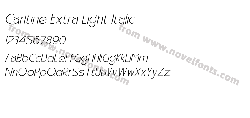 Carltine Extra Light ItalicPreview