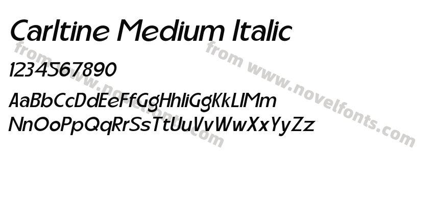 Carltine Medium ItalicPreview