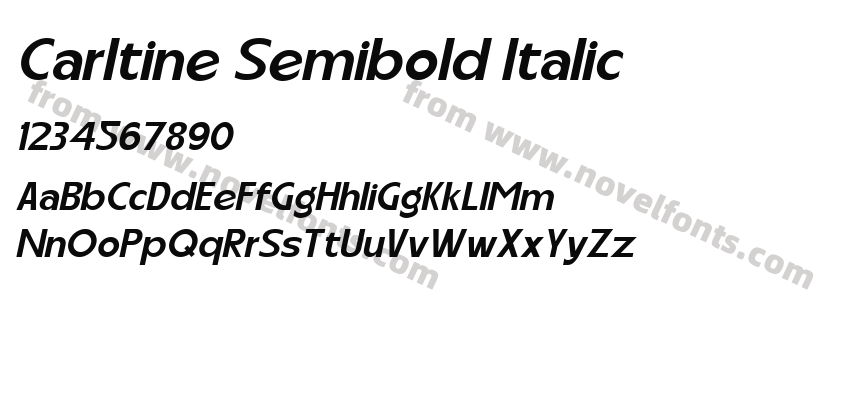 Carltine Semibold ItalicPreview