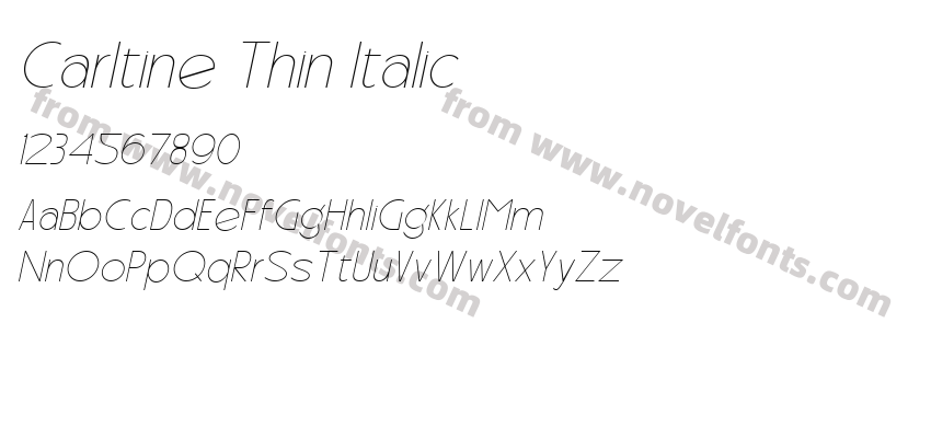 Carltine Thin ItalicPreview