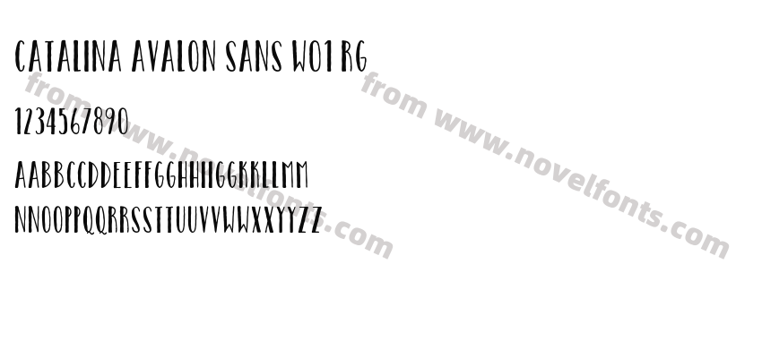 Catalina Avalon Sans W01 RgPreview