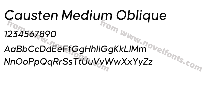 Causten Medium ObliquePreview