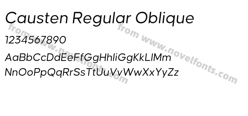 Causten Regular ObliquePreview