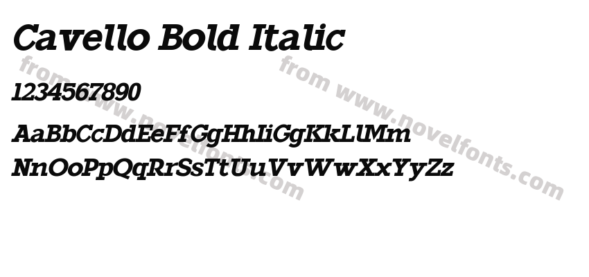 Cavello Bold ItalicPreview
