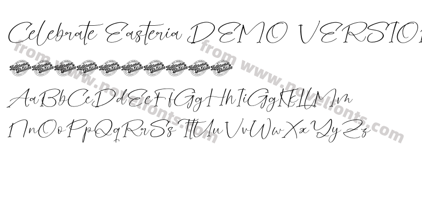 Celebrate Easteria DEMO VERSION ItalicPreview