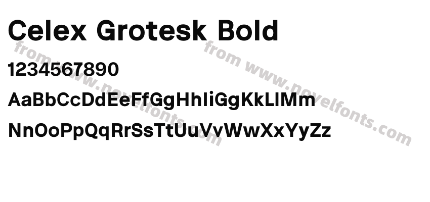 Celex Grotesk BoldPreview