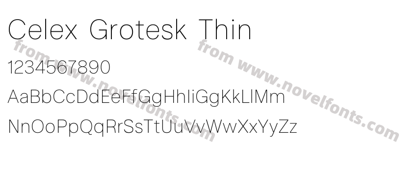 Celex Grotesk ThinPreview