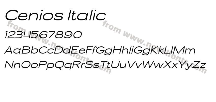 Cenios ItalicPreview