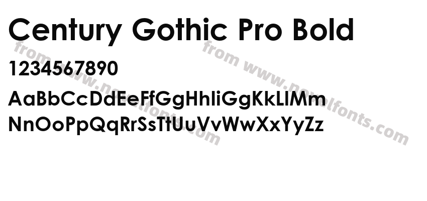 Century Gothic Pro BoldPreview