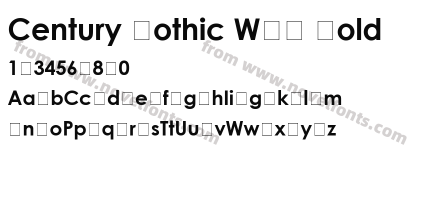 Century Gothic WGL BoldPreview