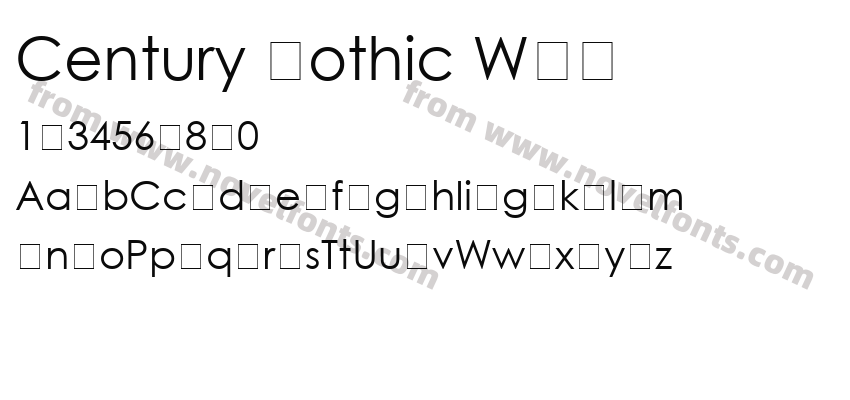 Century Gothic WGLPreview