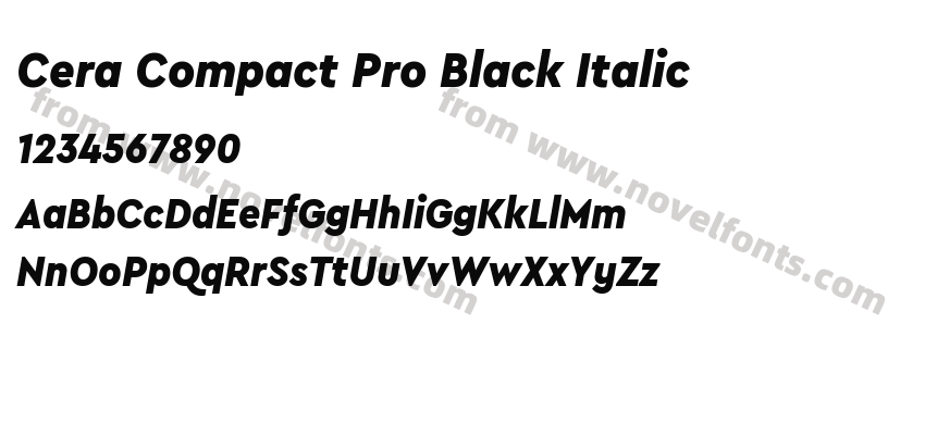 Cera Compact Pro Black ItalicPreview