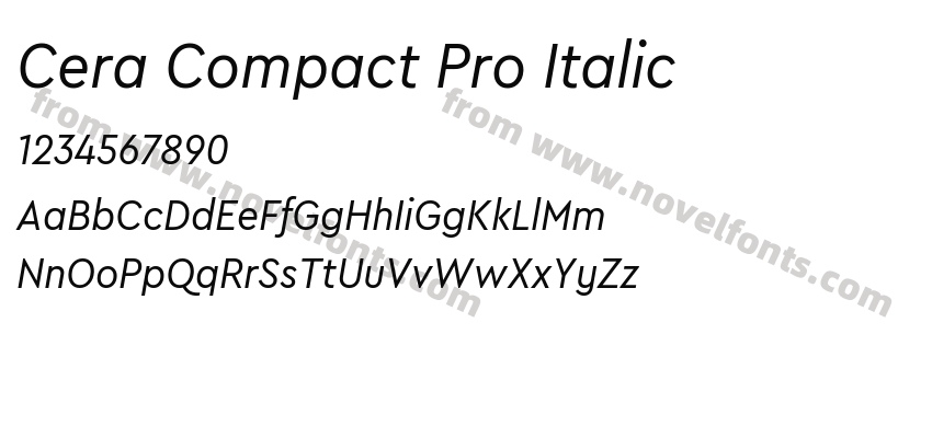 Cera Compact Pro ItalicPreview
