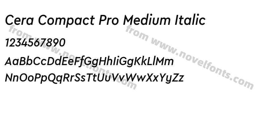 Cera Compact Pro Medium ItalicPreview