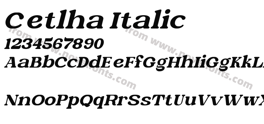Cetlha ItalicPreview