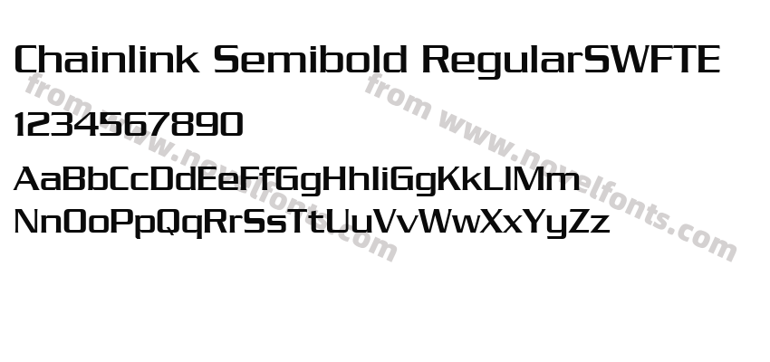 Chainlink Semibold RegularSWFTEPreview