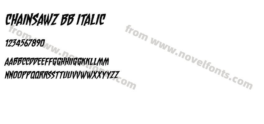 Chainsawz BB ItalicPreview