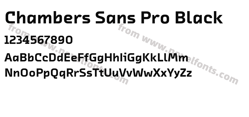 Chambers Sans Pro BlackPreview