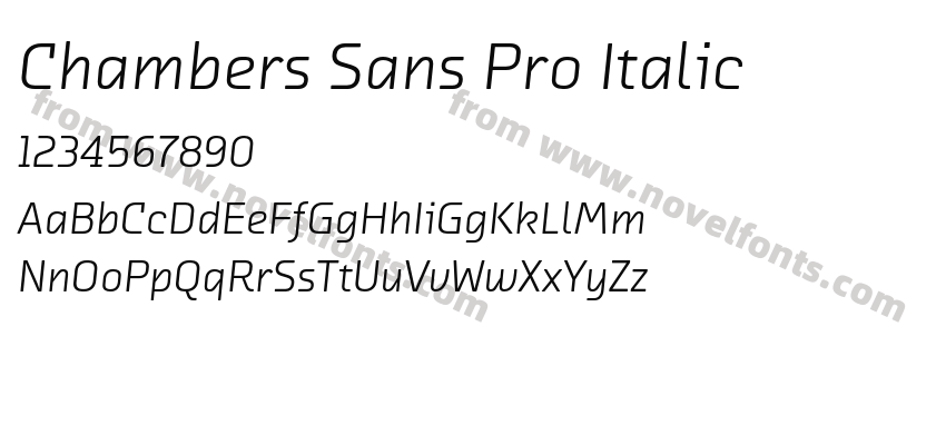 Chambers Sans Pro ItalicPreview