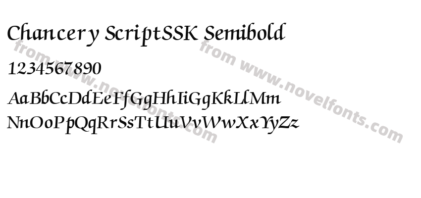 Chancery ScriptSSK SemiboldPreview