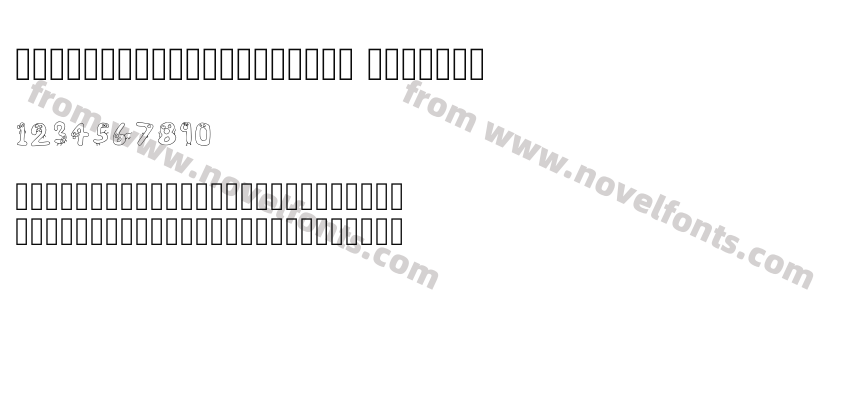 Characterfontnumbers RegularPreview