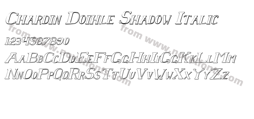 Chardin Doihle Shadow ItalicPreview