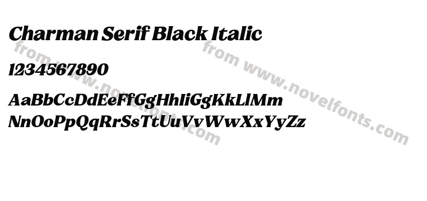 Charman Serif Black ItalicPreview