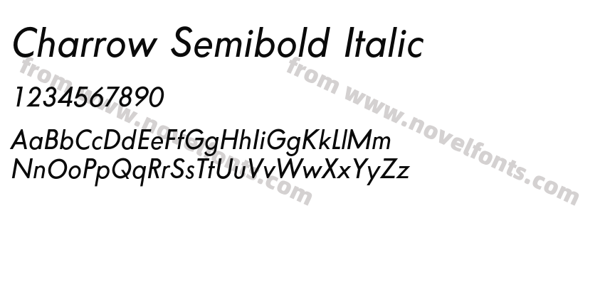 Charrow Semibold ItalicPreview