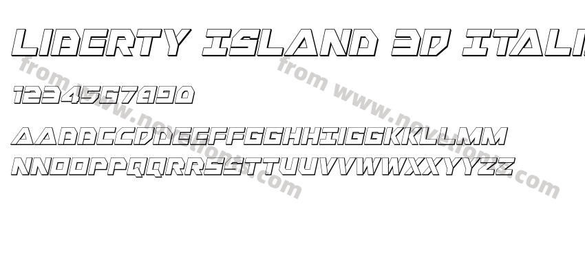 Liberty Island 3D ItalicPreview