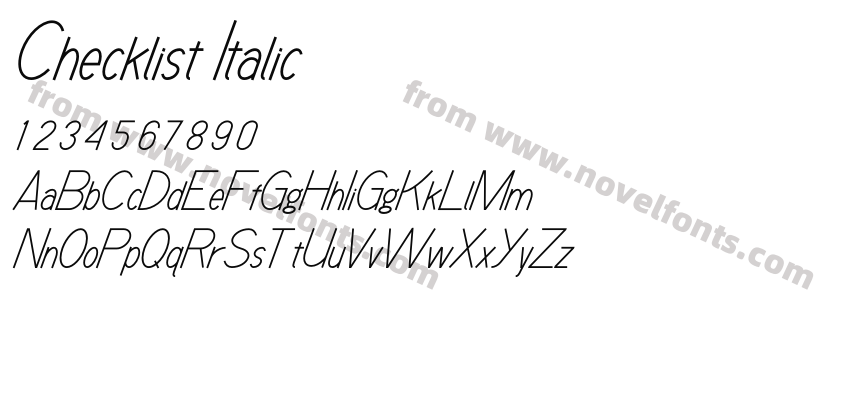 Checklist ItalicPreview