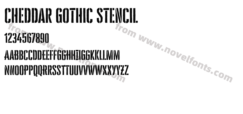 Cheddar Gothic StencilPreview