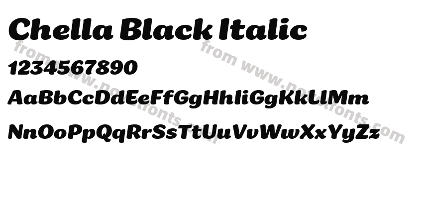 Chella Black ItalicPreview