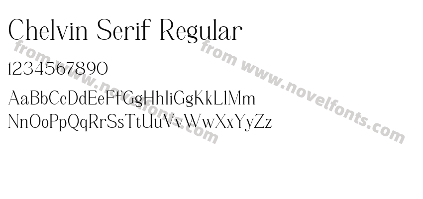 Chelvin Serif RegularPreview