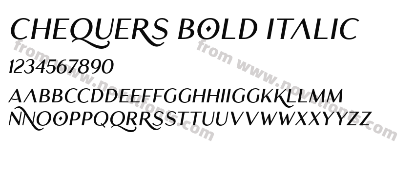 Chequers Bold ItalicPreview