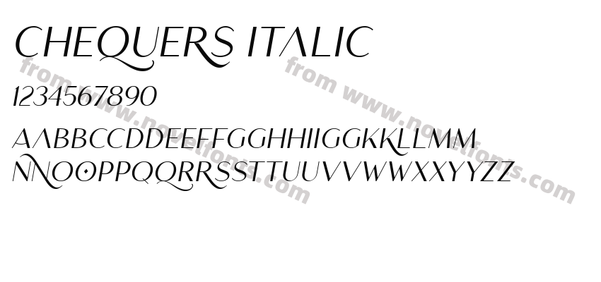 Chequers ItalicPreview
