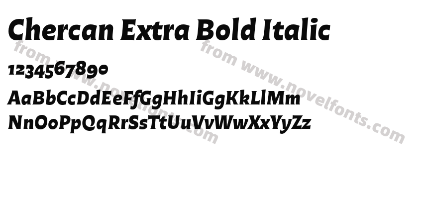 Chercan Extra Bold ItalicPreview