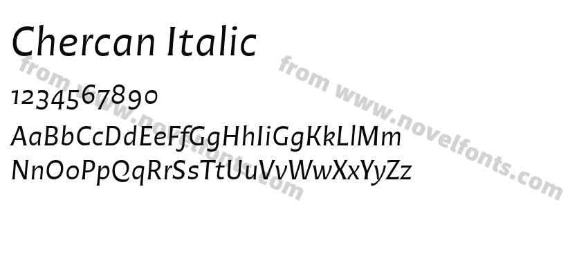 Chercan ItalicPreview