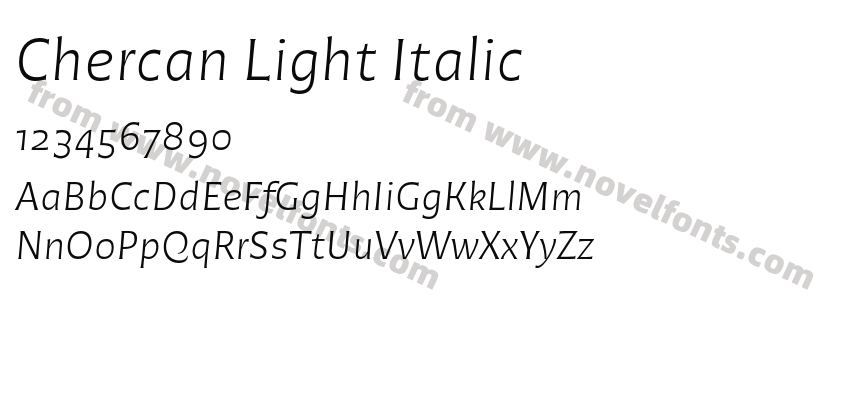 Chercan Light ItalicPreview