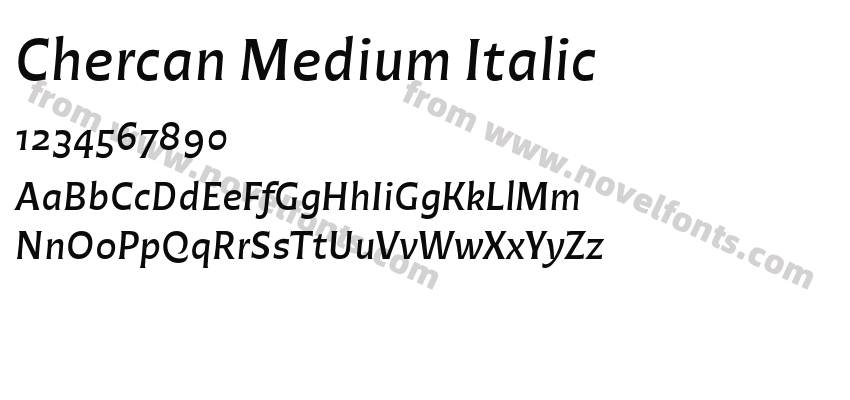 Chercan Medium ItalicPreview
