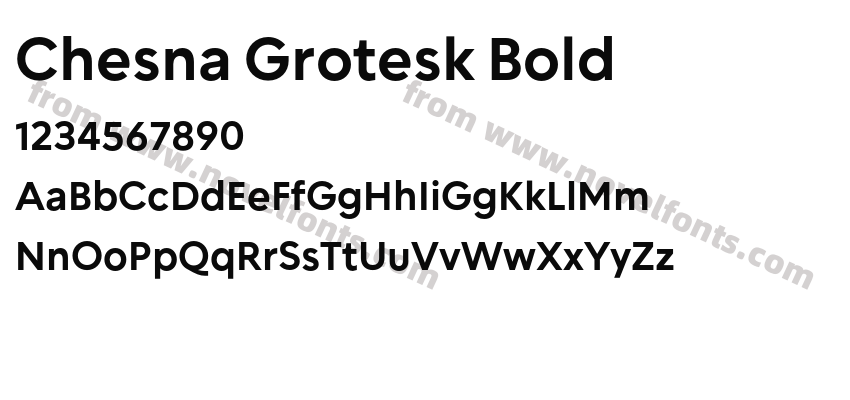Chesna Grotesk BoldPreview